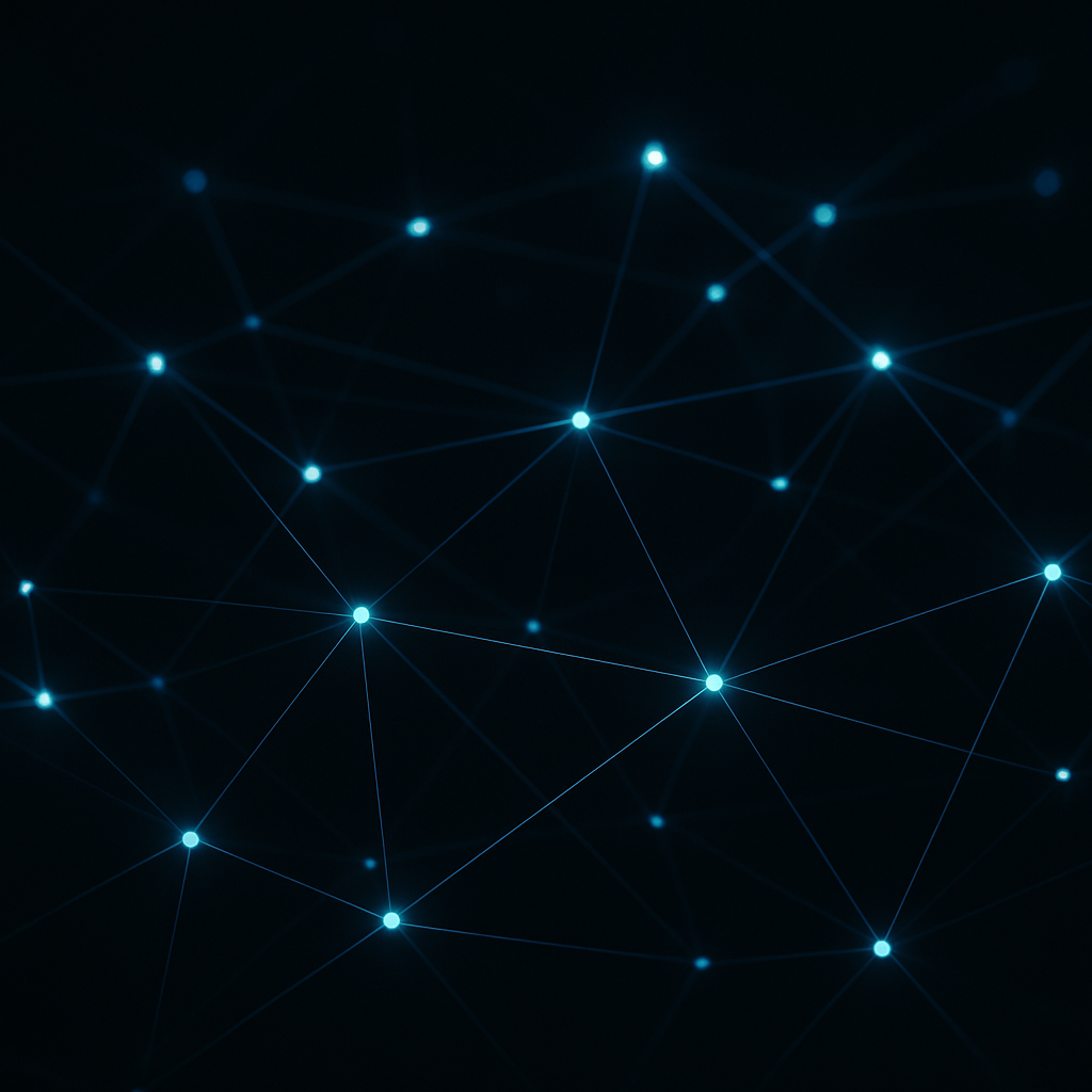 Network of connected nodes representing a supplier network
